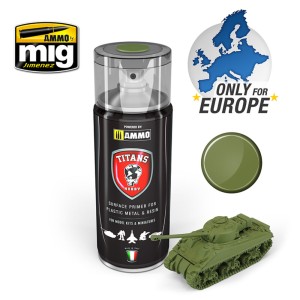 AMMO by MIG Jimenez  TTH108 TITANS HOBBY Military Green Matt Primer