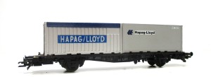 Roco H0 76787 Containertragwagen 2-achsig Lgjs Hapag DB KKK ohne OVP (3205h)