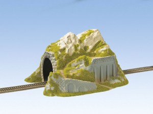 NOCH H0 2221 Tunnel, 1-gleisig, gerade, 34 x 25 cm