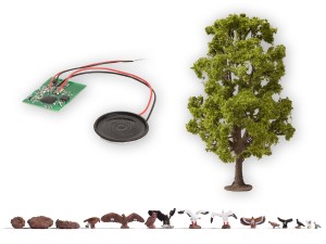 NOCH 0,H0 21782 Baum mit Vogelzwitschern, 18,5 cm hoch