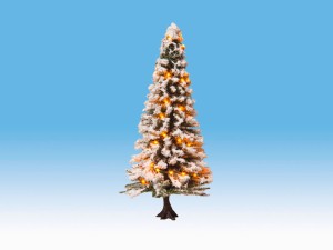 NOCH 0,H0,TT 22130 Beleuchteter Weihnachtsbaum , verschneit, mit 30 LEDs, 12 cm hoch