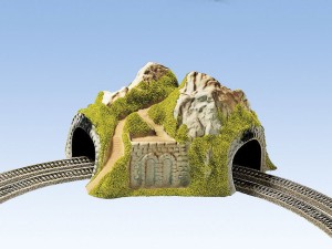 NOCH N 34730 Ecktunnel, 2-gleisig, gebogen, 23 x 22 cm