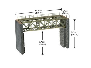 NOCH N 62810 Stahlbrücke, mit Brückenköpfen