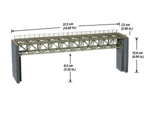 NOCH H0 67020 Stahlbrücke, mit Brückenköpfen