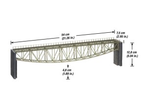 NOCH H0 67028 Fischbauchbrücke, mit Brückenköpfen