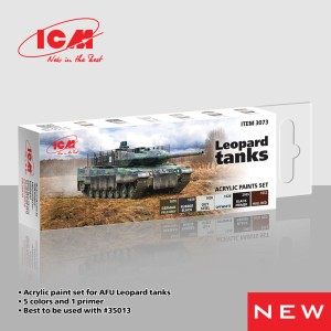 ICM  3073 Acrylic paint set for Leopard tanks