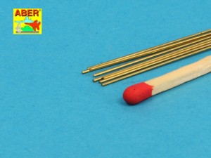 Aber Models  BR 05 Brass round rods 0,5mm lenght 250mm x 8 pcs.