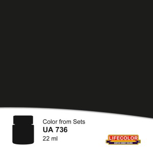 Lifecolor  NUA736 Burned Black 22 ml