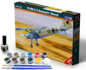 Mistercraft 1:72 SD-204 Fi-156 C-3 Rommels Storch   START SET