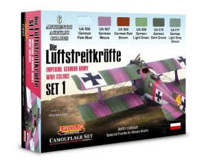 Lifecolor  CS57 Imperial German Army WWI Colors Set1 6 x 22 ml