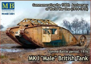 Master Box Ltd. 1:72 72001 Mk I MaleBritish tank,Somme battle1916