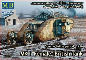 Master Box Ltd. 1:72 72002 Mk IFemaleBritish tank,Somme battle 1916