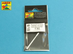 Aber Models 1:72 72 L-75 Russian U-5TS (2A20) 115 mm tank Barrel for T-62