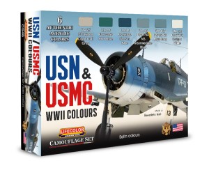 Lifecolor  CS46 USN & USMC WWII Colors 6 x 22 ml