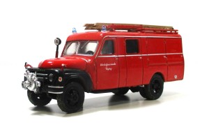 Modellauto 1/72 Atlas LKW Hanomag L28 Feuerwehr Töging (45/01)