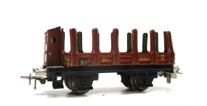 Märklin H0 372 Rungenwagen mit Bremserhaus Blech ohne OVP (1639h)