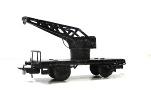 Märklin H0 366 Kranwagen 10T Schwarz lackiert ohne OVP (1786h)