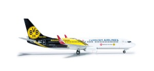 Herpa 1/87 Turkish Airlines Boeing 737-800 BVB 09 Borussia Dortmund - NEU