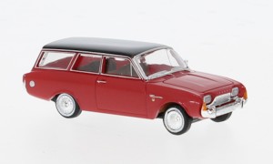 Brekina 19478 Ford Taunus P3 Turnier, rot/schwarz, 1964, 1:87