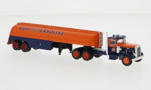 Brekina 85763 Peterbilt 281 Tank-SZ, 1955, Gulf, 1:87