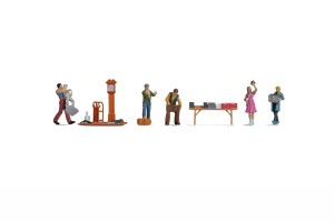 NOCH H0 16280 Figuren-Themenwelt „Flohmarkt“, 